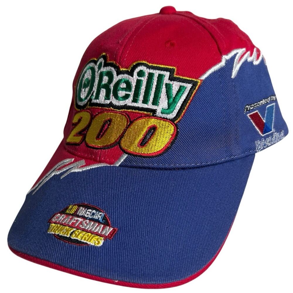 Vintage O’Reilly 200 Auto Parts MultiColor Adjustable Baseball Cap NASCAR